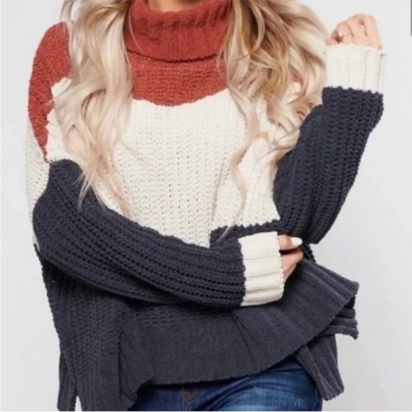 POL Chunky knit cowl neck Sweater - Picture 2 of 13